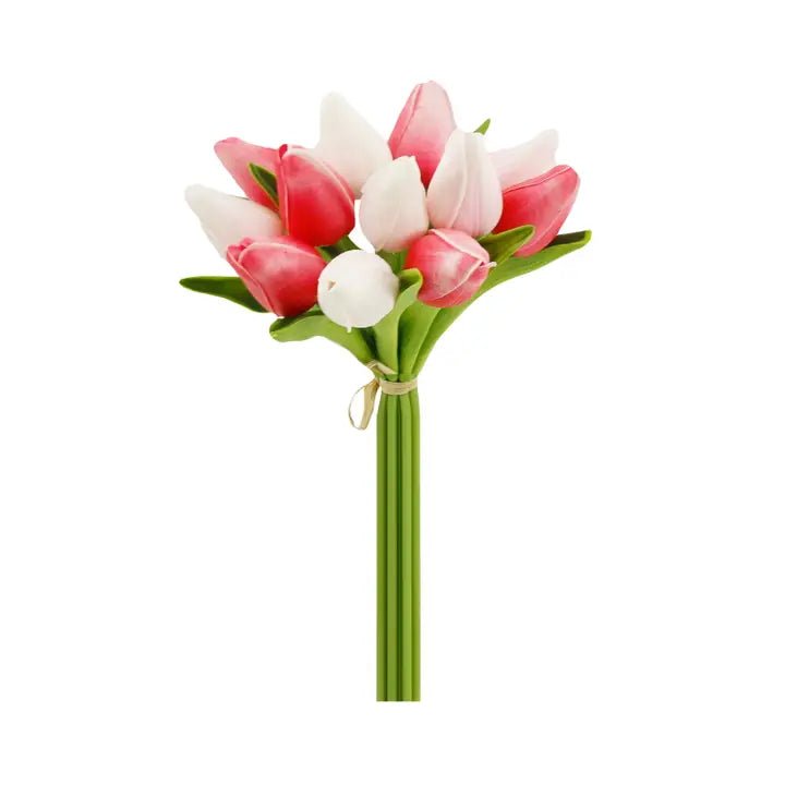 1 Dozen Real Touch Tulip Bud Bouquet - #Perch#