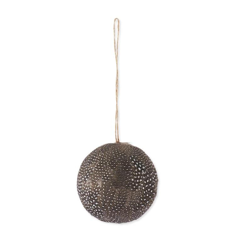 Speckled Feather Ball Ornament