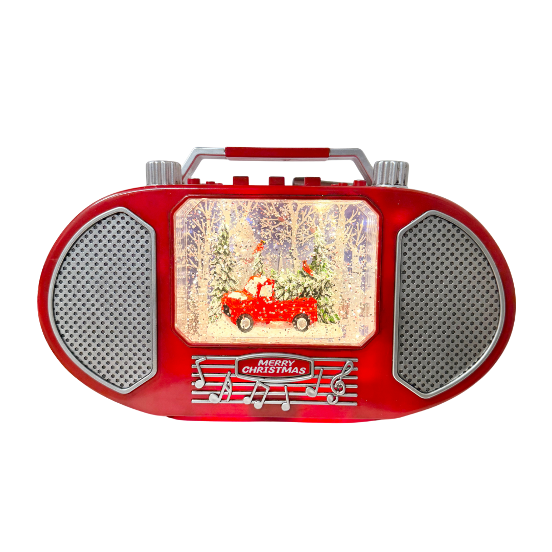 Lighted Swirl Radio Globe