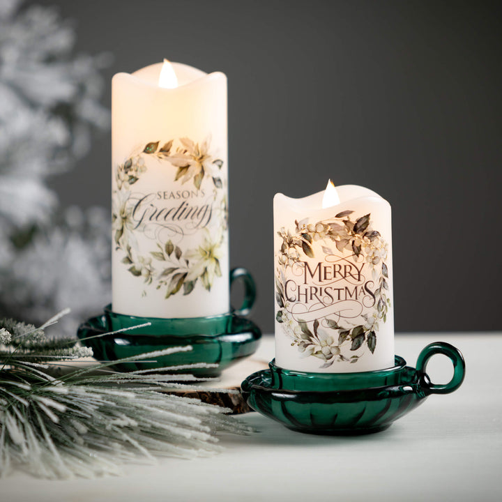 Green Lighted Candle Set - #Perch#