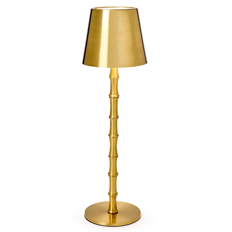 LED Portable Cordless Gold Bamboo Table Lamp - Perch