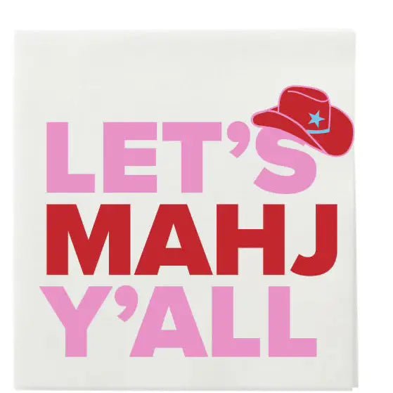 "Let's Mahj Y'all" Cocktail Napkins - Perch