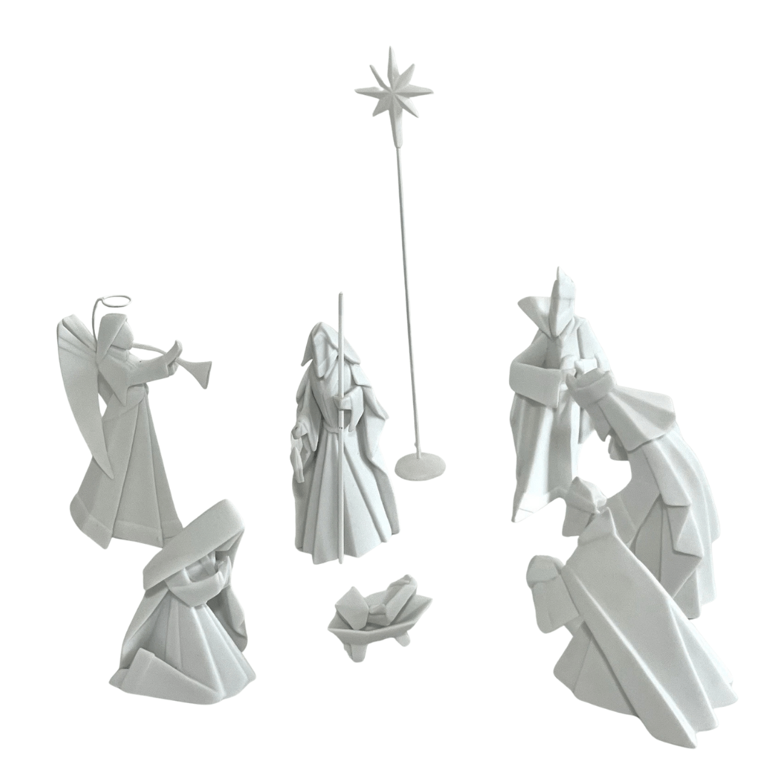 Origami Large Nativity Set - Perch