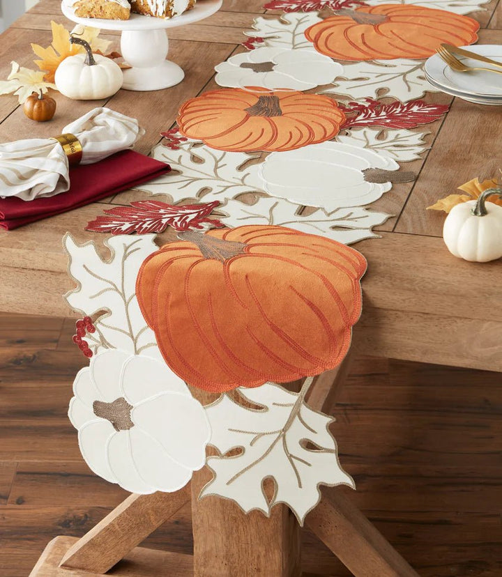 Pumpkin Patch Embellished Table Runner - #Perch#