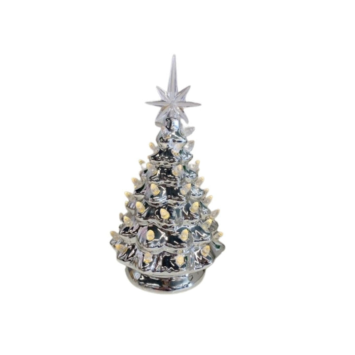 Silver Vintage Lighted Tree - #Perch#