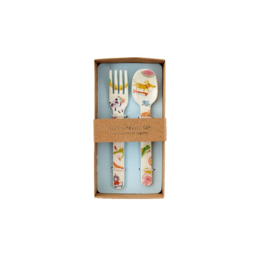 Animal Kids Spoon & Fork Set - #Perch#