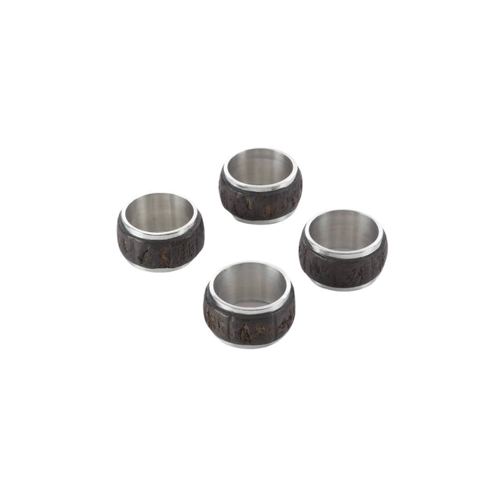 Bark Wood Napkin Rings - #Perch#