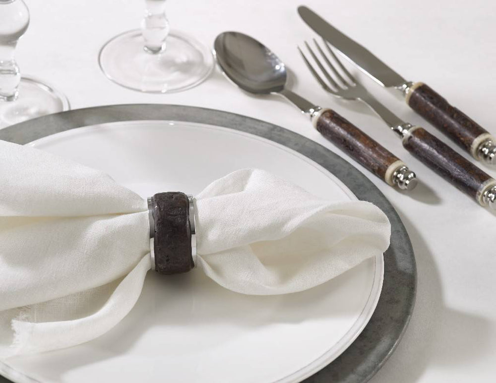 Bark Wood Napkin Rings - #Perch#