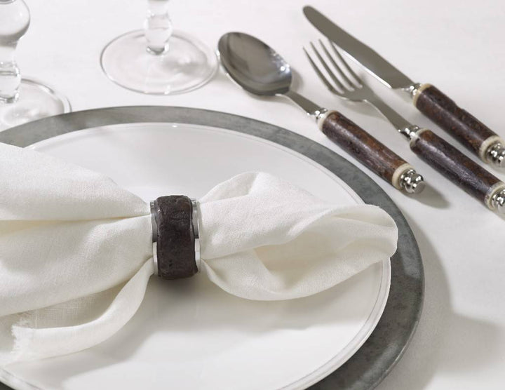 Bark Wood Napkin Rings - #Perch#