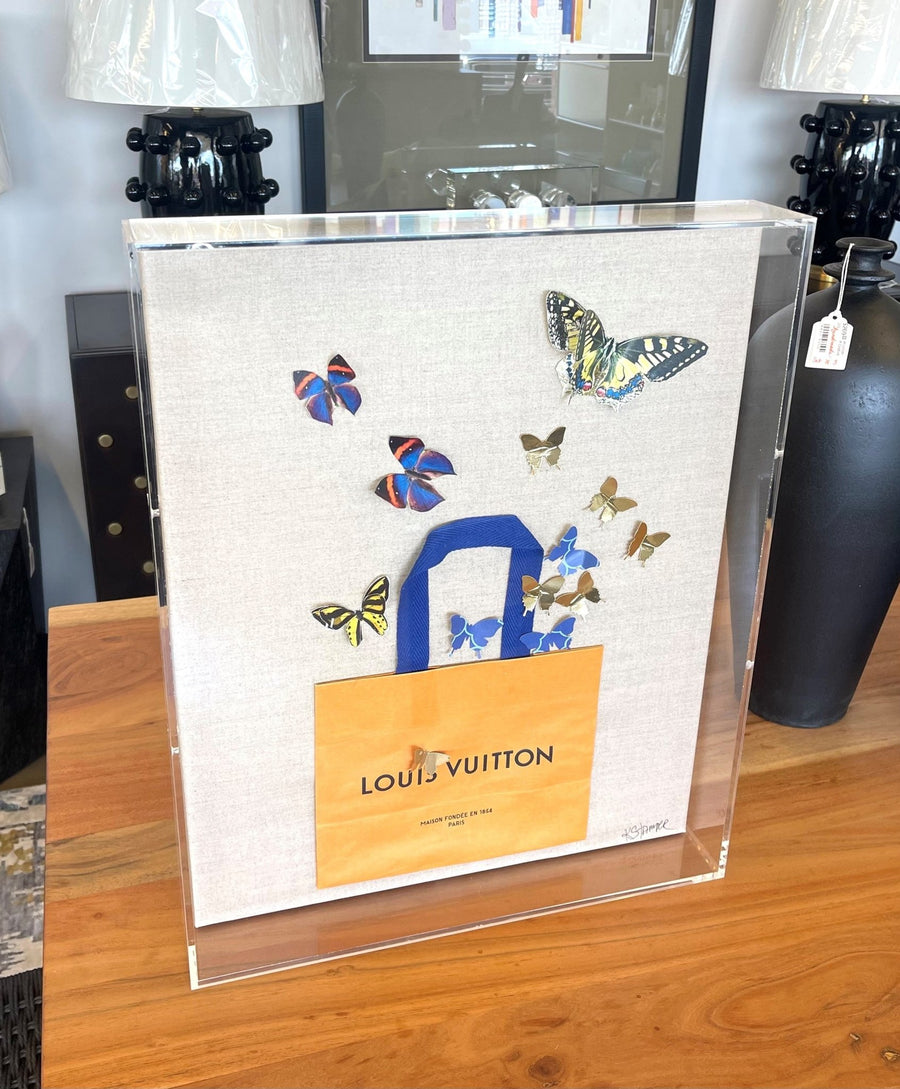 Designer Shadow Bow With Handcrafted Butterflies - #Perch#