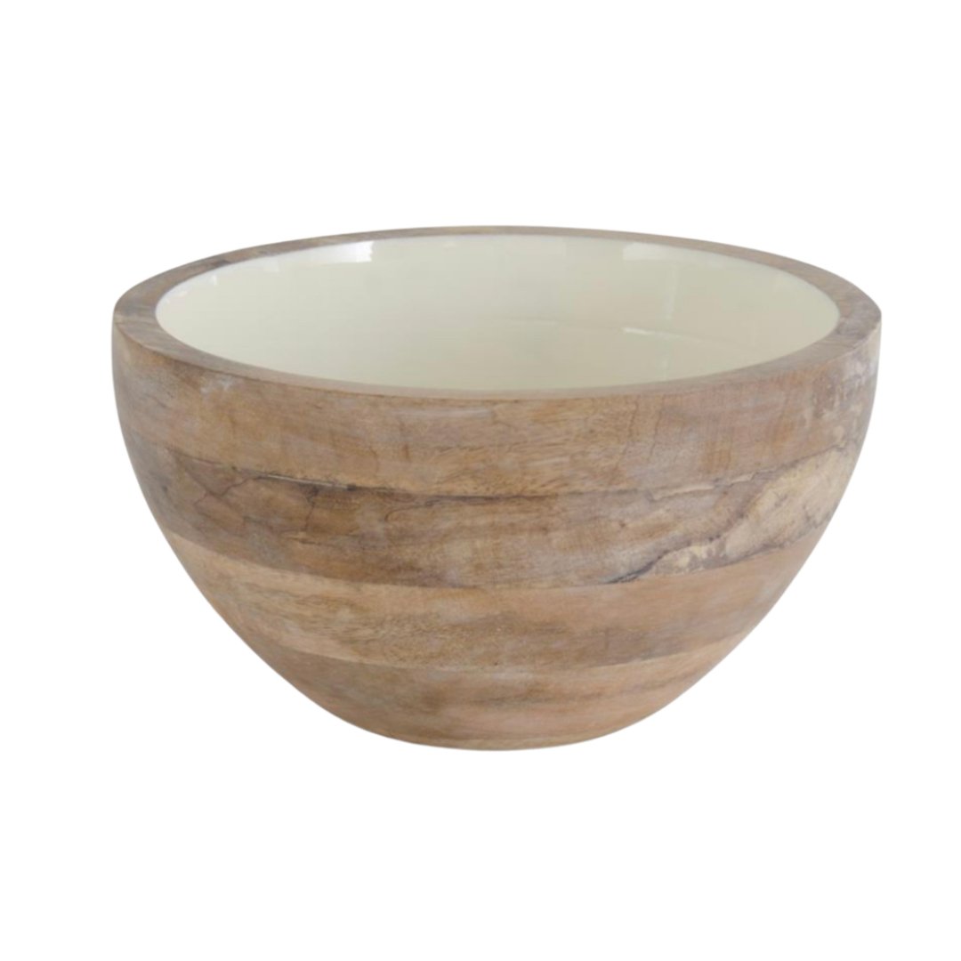 Enamel Mango Wood Bowl - #Perch#