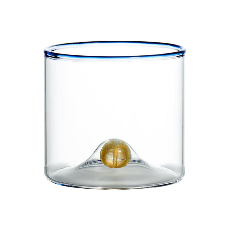 Golden Globe Blue Rim Double Old Fashioned Glasses - #Perch#