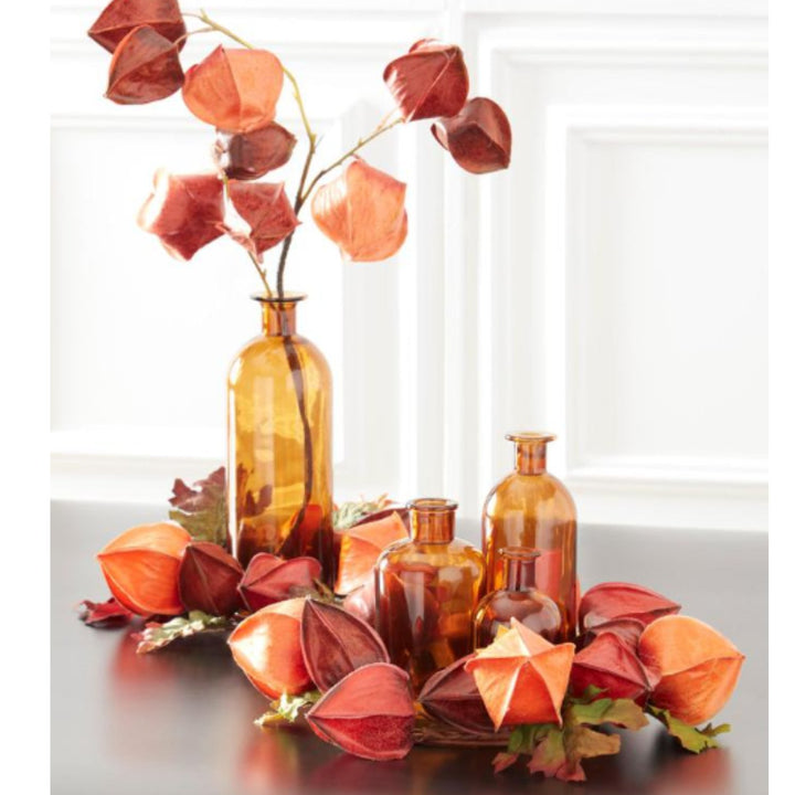 Orange & Red Chinese Lantern Spray - #Perch#