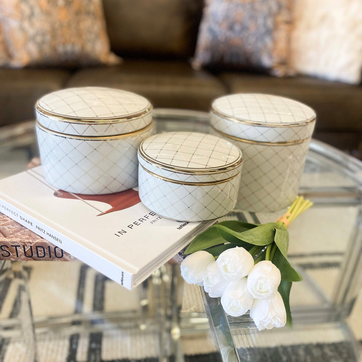 Round Ceramic Containers With Lids - #Perch#