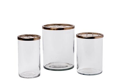 Small Brass Flower Cylinder - #Perch#