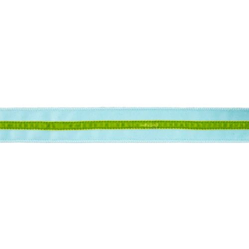 1 1/2" Blue/ Green Trim Wired Ribbon - Perch