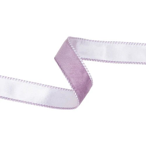 1" Classic Velvet Wired Ribbon - Lavender - Perch