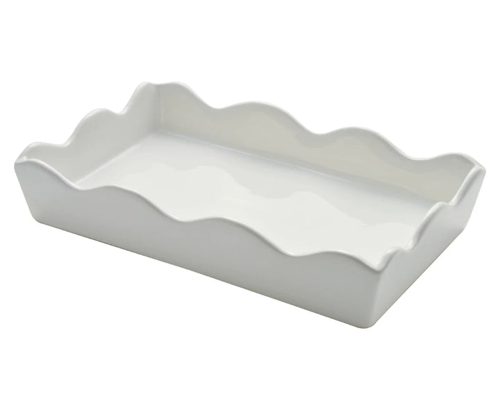 Ceramic Guest Towel Napkin Tray - Holly Berry