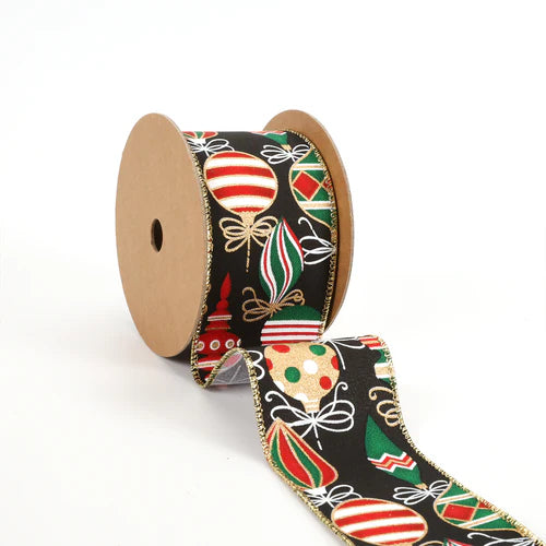 Holiday Ornament Wired Ribbon