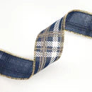 Plaid Printed Wired Ribbon