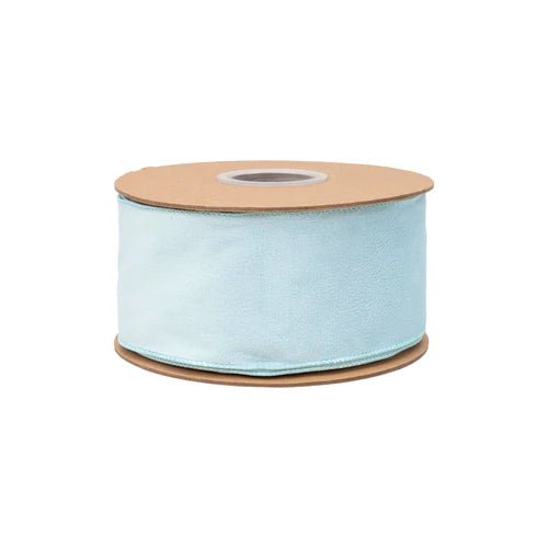 2 1/2" Classic Velvet Wired Ribbon - Baby Blue - Perch