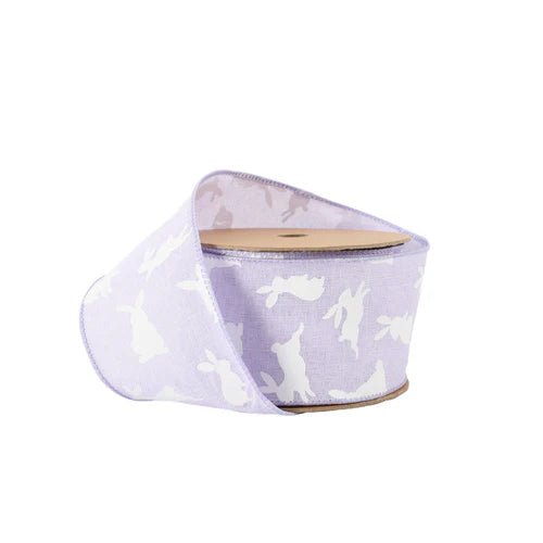 2 1/2" Purple Bunny Wired Ribbon - Perch