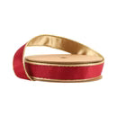 Burgundy/ Gold Velvet Wired Ribbon