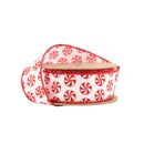 Peppermint Print Wired Ribbon