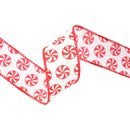 Peppermint Print Wired Ribbon