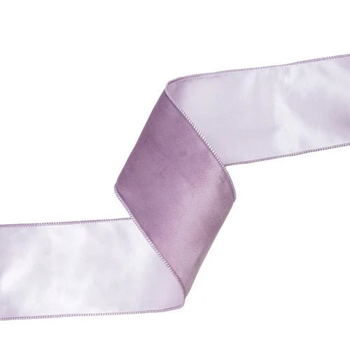 4" Classic Velvet Wired Ribbon - Lavender - Perch