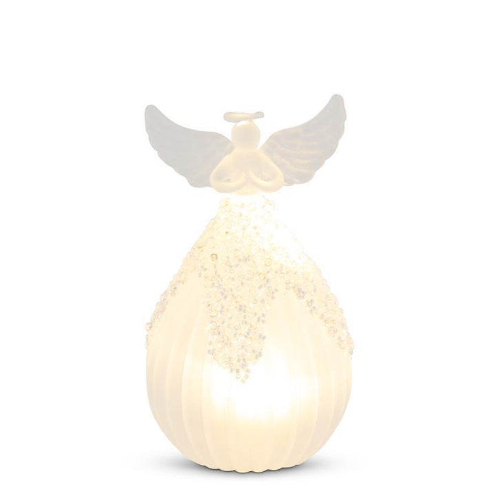 Large Frosted Glass LED Angel