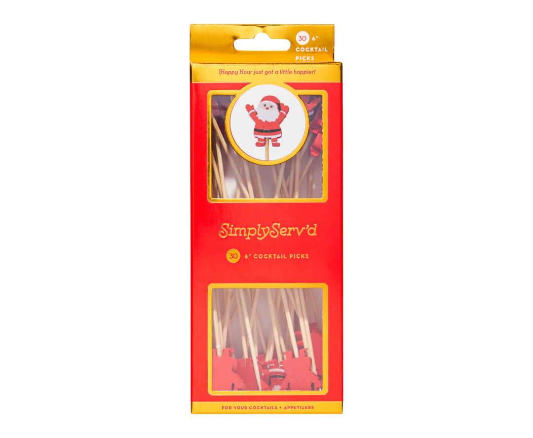 Santa Large Cocktail Picks