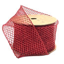 Red Glitter Net Wired Ribbon