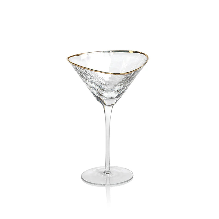Aperitivo Gold Rim Clear Martini Glasses - Set of 4