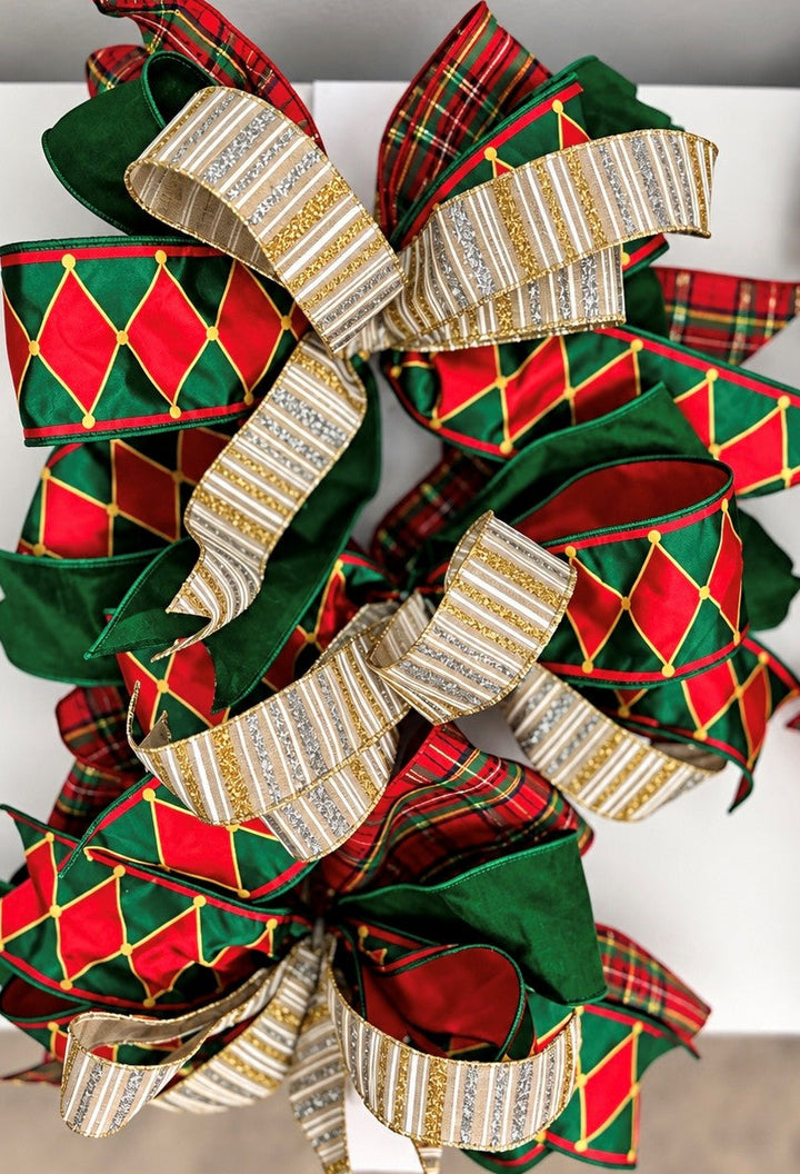 Holly Jolly Harlequin Bow Bundle