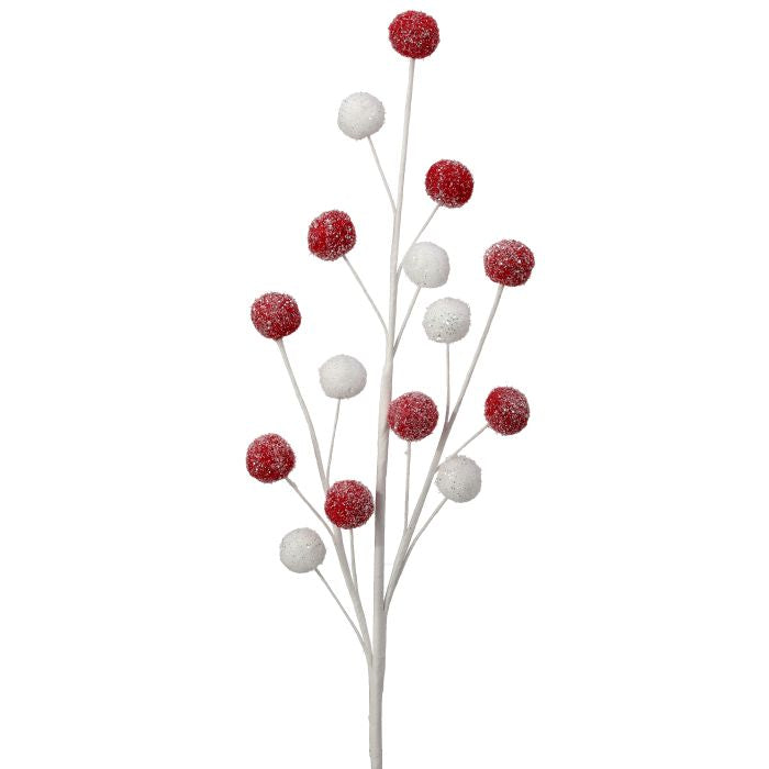 Red+White PomPom Spray