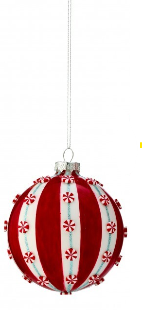 Peppermint Ball Ornament