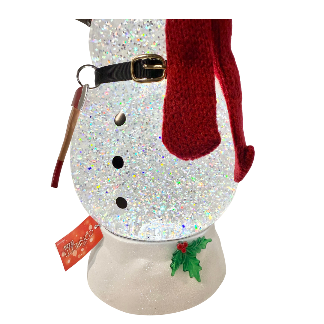 Lighted Swirl Fireman Snowman