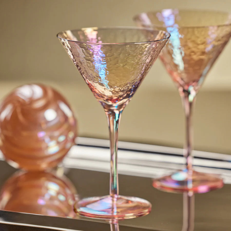 Luster Pink Martini Glasses - Set of 4