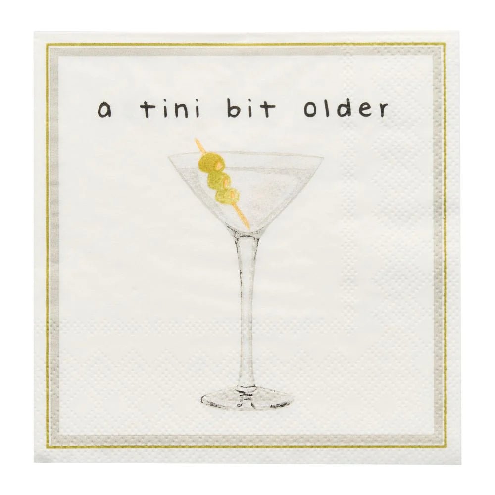 'A Tini Bit Older' Cocktail Napkins - #Perch#