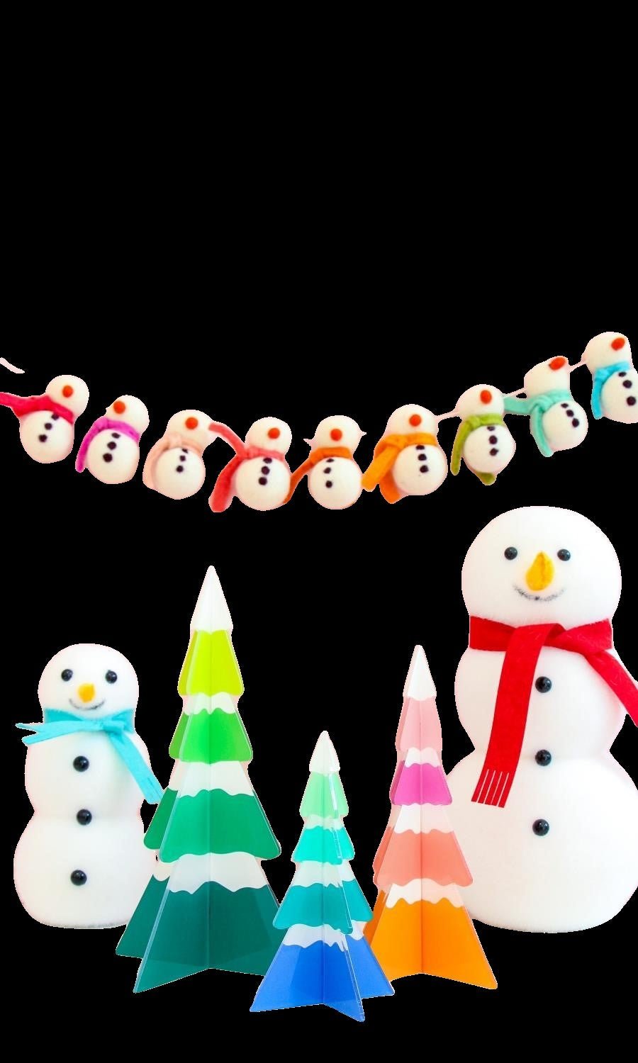 Acrylic Snowy 3D Tree Set - #Perch#