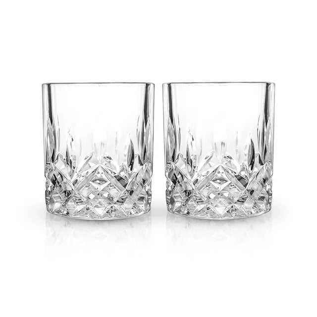Admiral Crystal Rocks Glasses, Set of 2 - Perch