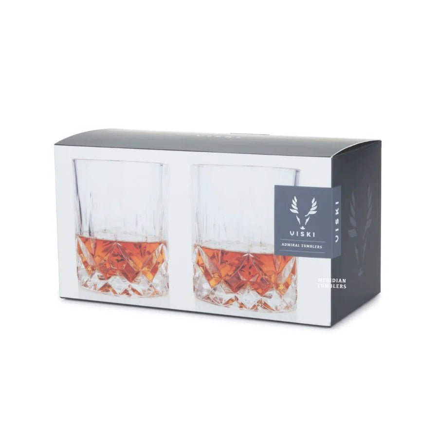 Admiral Crystal Rocks Glasses, Set of 2 - Perch