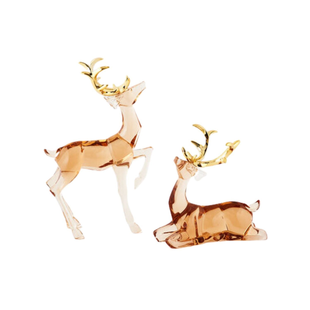 Amber Deer With Gold Horns - #Perch#