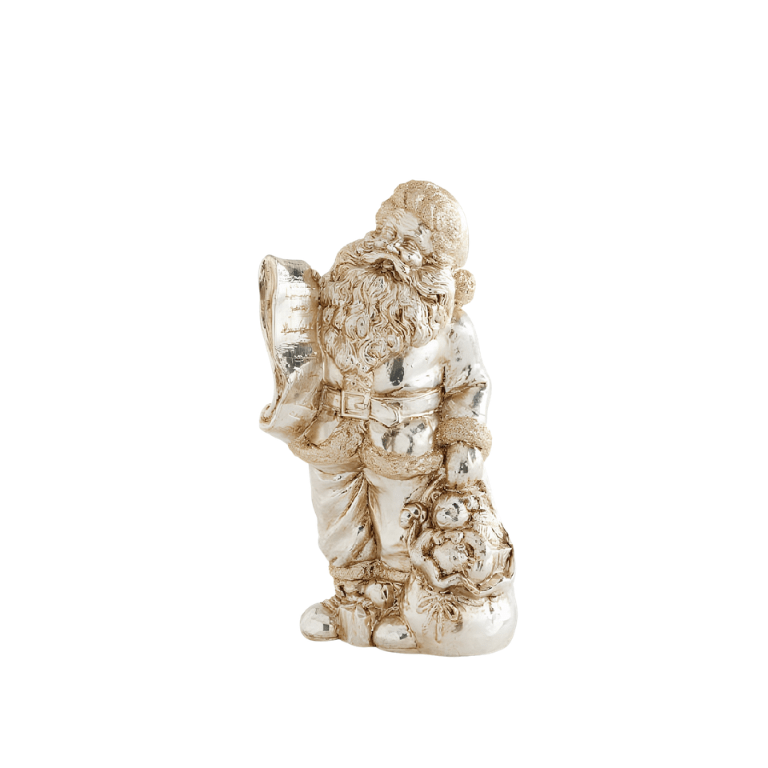 Antique Silver Santa with Presents - Perch
