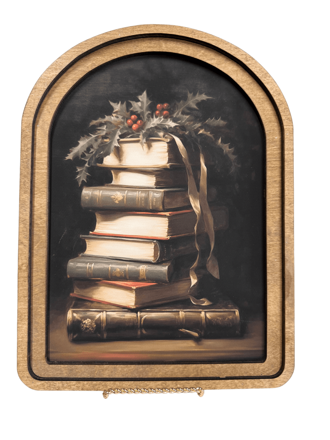 Arch Top Christmas Books Framed Art - Perch