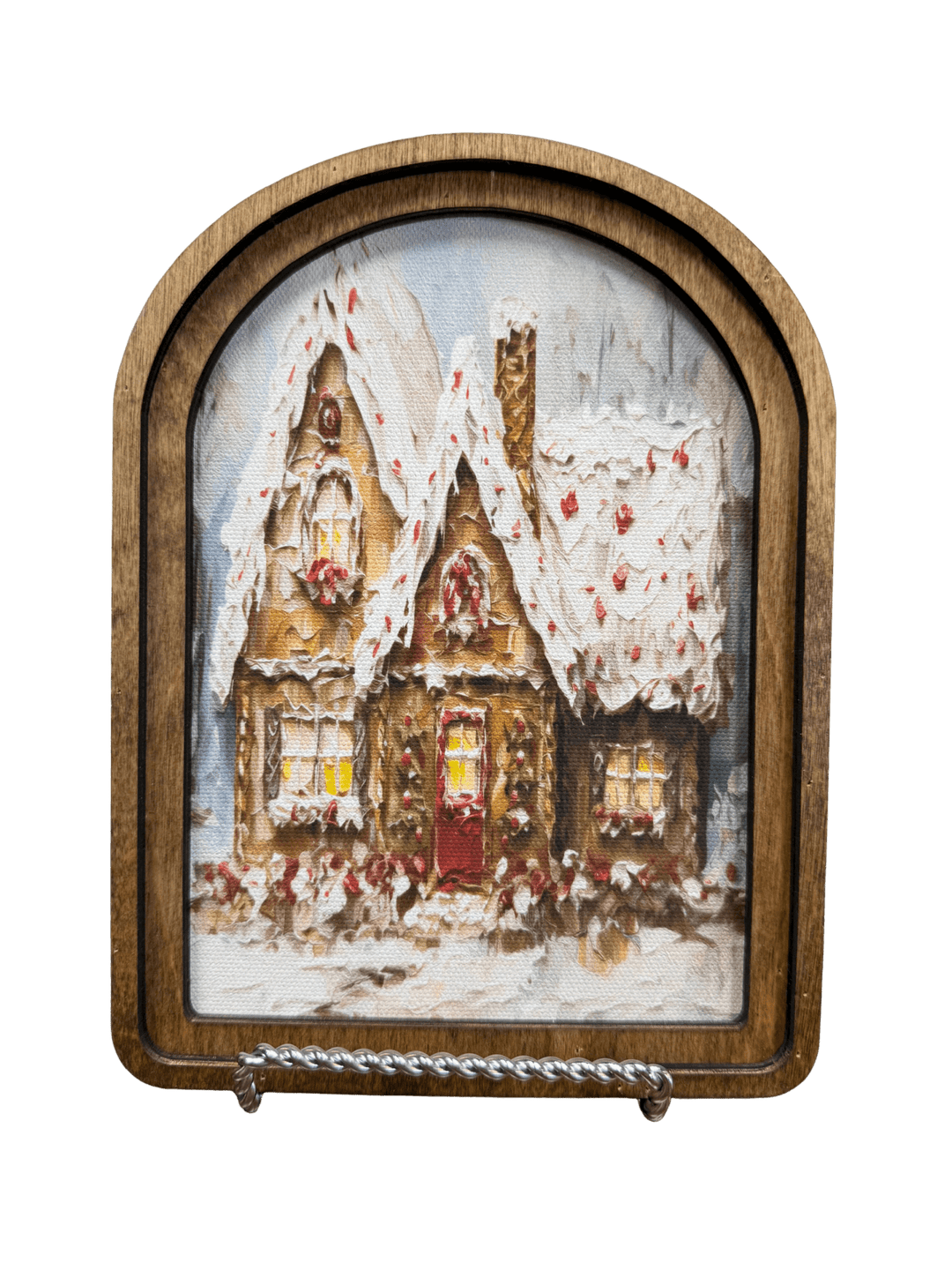 Arch Top Gingerbread Cottage Framed Art - Perch