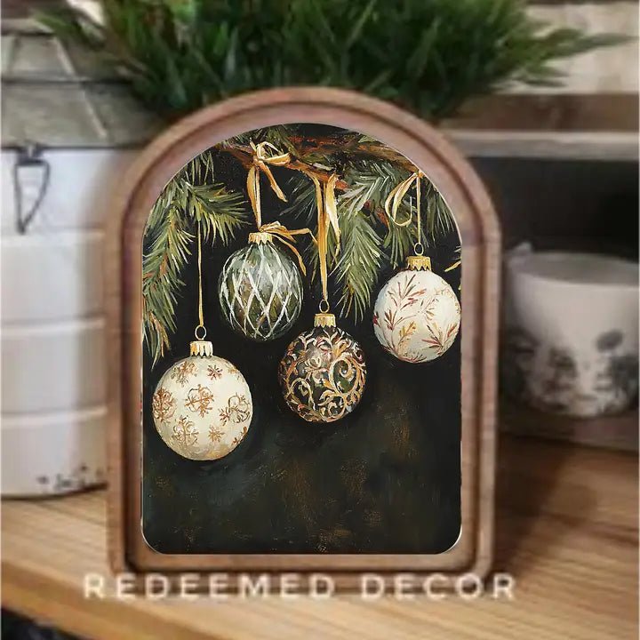 Arch Top Ornaments Framed Art - Perch
