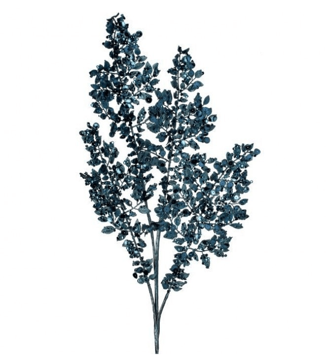 Blue Berry Glittered Cluster - Perch