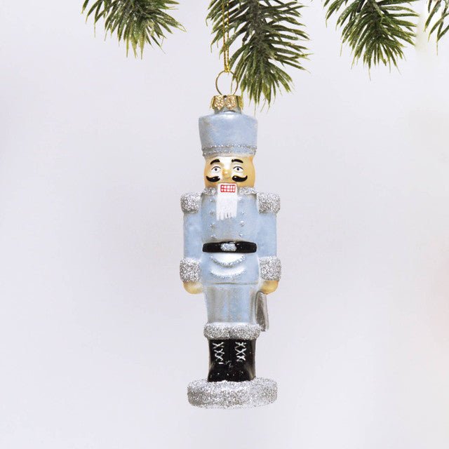Blue Nutcracker - Glass Ornament - Perch